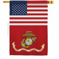 Guarderia 28 x 40 in. US Marine Corps House Flag with Armed Forces Dbl-Sided Vertical Flags  Banner Garden GU3910380